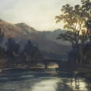 William Turner | Eine Brücke über einen Fluss im Mondlicht - 1798 | Gerahmter Kunstdruck | Romantik | formida