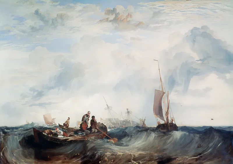 William Turner | Indgang til Maas - 1819 | Indrammet kunsttryk | Romantik | formida