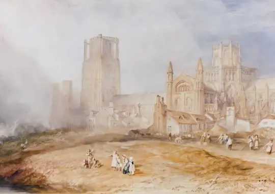William Turner | Ely Cathedral von Turner - 1825 | Gerahmter Kunstdruck | Romantik | formida