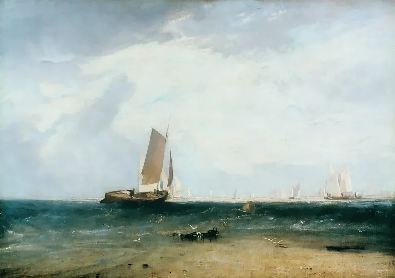 William Turner | Fiskeri på Blythe Sands - 1809 | Indrammet kunsttryk | Romantik | formida