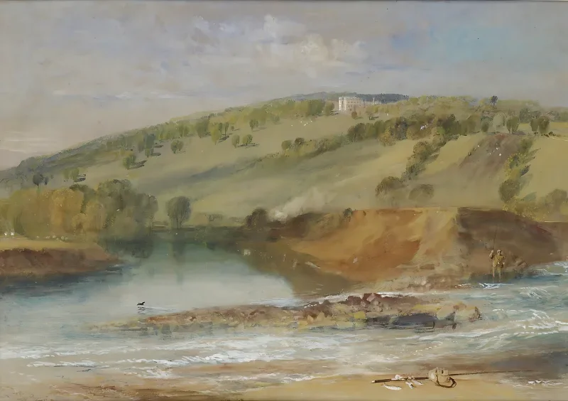 William Turner | Sammenløbet af Wharfe og Washburn - 1818 | Indrammet kunsttryk | Romantic | formida