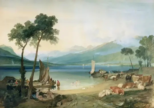 William Turner | Genevesøen og Mont Blanc - 1805 | Indrammet kunsttryk | Romantic | formida