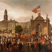 William Turner | George IV, ind i Dublin - 1821 | Indrammet kunsttryk | Romantic | formida