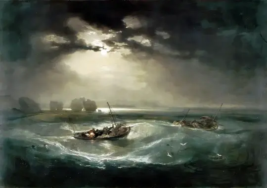 William Turner | Fiskere på havet - 1796 | Indrammet kunsttryk | Romantic | formida