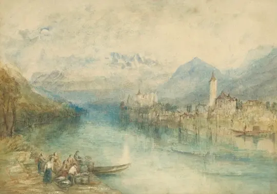 William Turner | Udsigt mod Thun-søen - 1804 | Indrammet kunsttryk | Romantic | formida