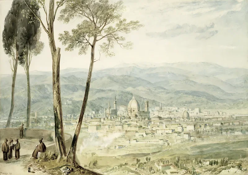 William Turner | Florenz von der Straße nach Fiesole - 1816 | Gerahmter Kunstdruck | Romantik | formida