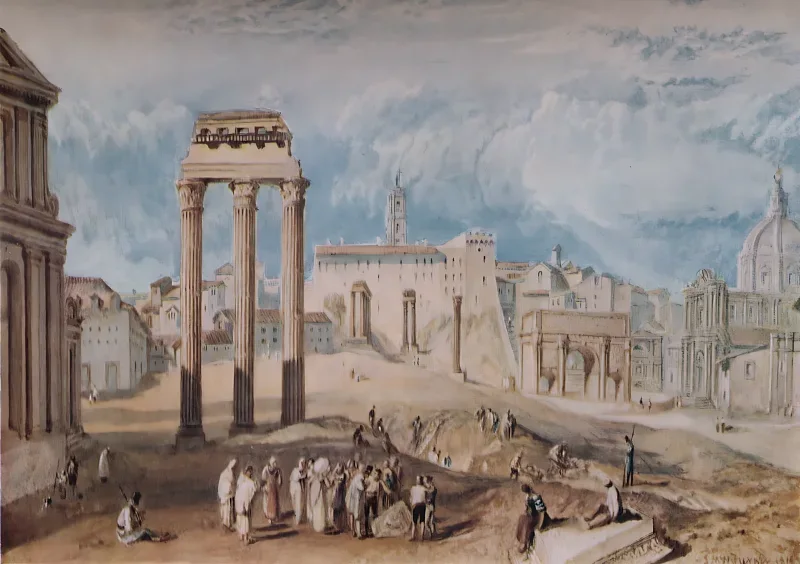 William Turner | Forum Romanum - 1818 | Gerahmter Kunstdruck | Romantik | formida