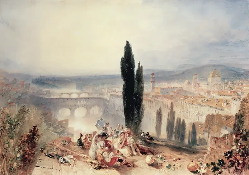 William Turner | Florenz von San Miniato aus - 1828 | Gerahmter Kunstdruck | Romantik | formida