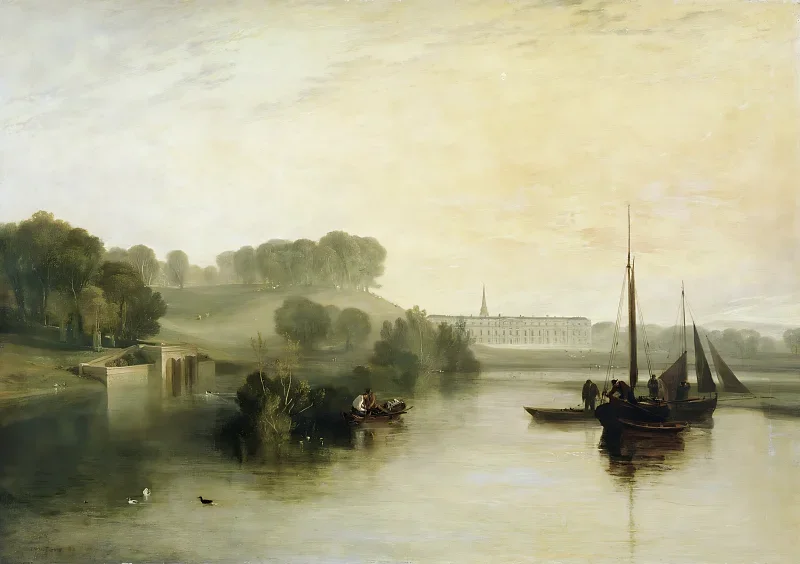 William Turner | Petworth, sæde for jarlen af ​​Egremont - 1810 | Indrammet kunsttryk | Romantic | formida