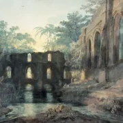 William Turner | Fountains Abbey - 1798 | Indrammet kunsttryk | Romantic | formida