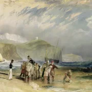 William Turner | Folkestone Havn - 1830 | Indrammet kunsttryk | Romantic | formida