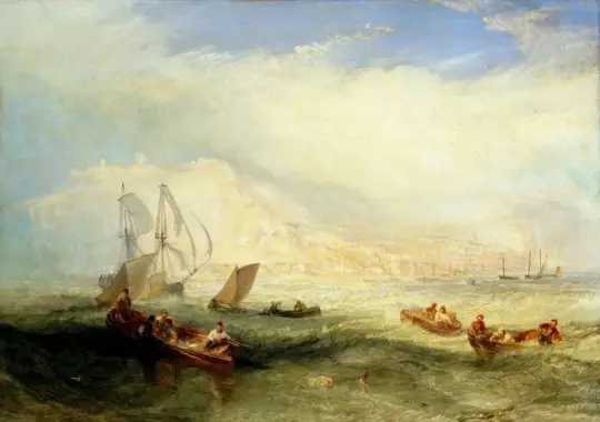 William Turner | Leinen fischen vor Hastings - 1835 | Gerahmter Kunstdruck | Romantik | formida