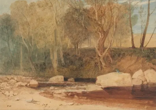 William Turner | På Washburn-floden - 1815 | Indrammet kunsttryk | Romantic | formida