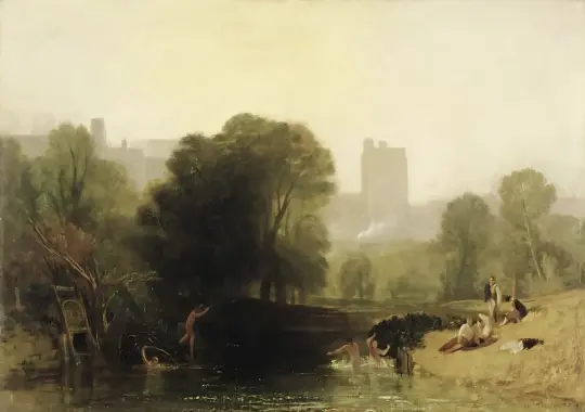 William Turner | Nær Thames Lock, Windsor - 1809 | Indrammet kunsttryk | Romantic | formida