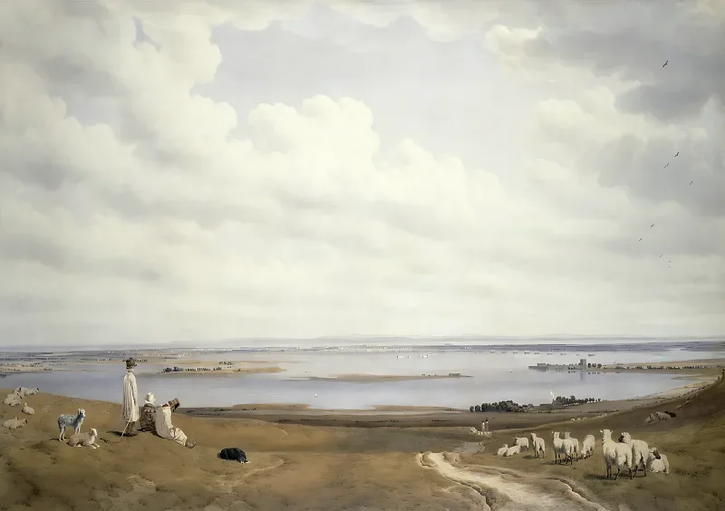William Turner | Portsmouths havn fra Portsdown Hill - 1820 | Indrammet kunsttryk | Romantic | formida