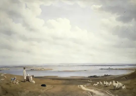 William Turner | Portsmouths havn fra Portsdown Hill - 1820 | Indrammet kunsttryk | Romantic | formida