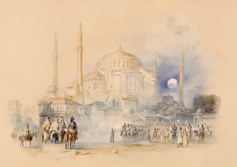 William Turner | Hagia Sophia - 1816 | Indrammet kunsttryk | Romantic | formida