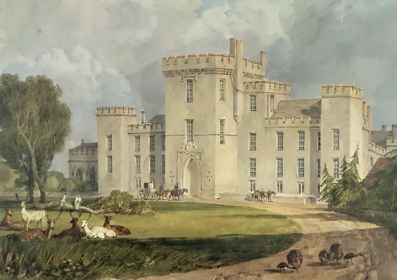 William Turner | Hampton Court fra nordvest - 1806 | Indrammet kunsttryk | Romantic | formida