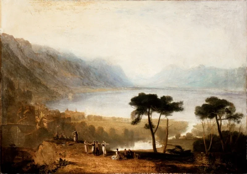 William Turner | Geneve søen fra Montreux - 1810 | Indrammet kunsttryk | Romantic | formida
