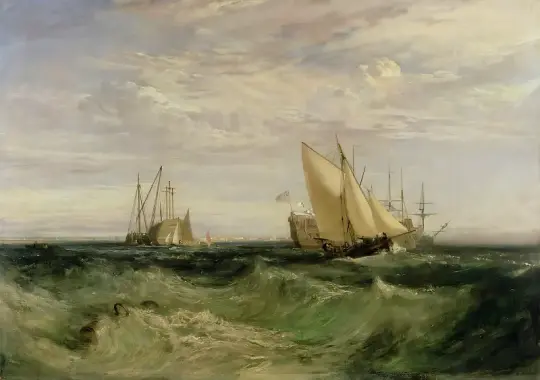 William Turner | Sammenløbet af Themsen og Medway - 1808 | Indrammet kunsttryk | Romantic | formida