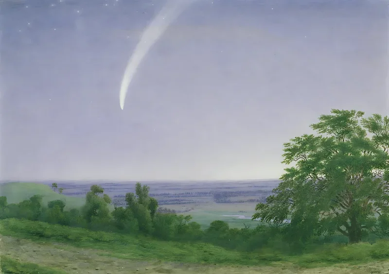William Turner | Donatis Comet, Oxford - 1858 | Indrammet kunsttryk | Romantic | formida