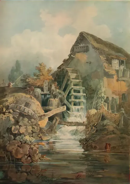 William Turner | Marford Mølle, Denbighshire – 1795 | Indrammet kunsttryk | Romantic | formida