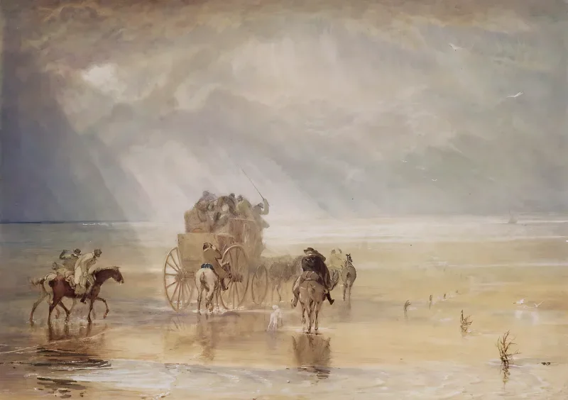 William Turner | Lancaster Sands - 1816 | Indrammet kunsttryk | Romantic | formida