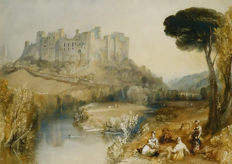 William Turner | Ludlow Slot - 1820 | Indrammet kunsttryk | Romantic | formida