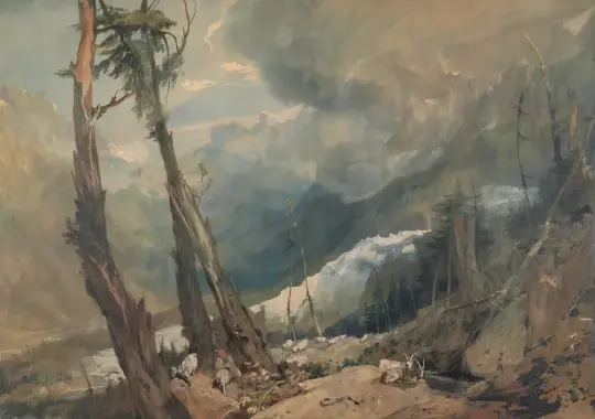 William Turner | Mer de Glace im Tal von Chamouni - 1803 | Gerahmter Kunstdruck | Romantik | formida