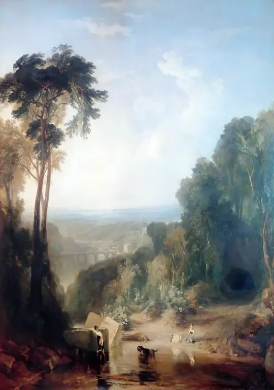 William Turner | Krydsning af en bæk - 1815 | Indrammet kunsttryk | Romantic | formida