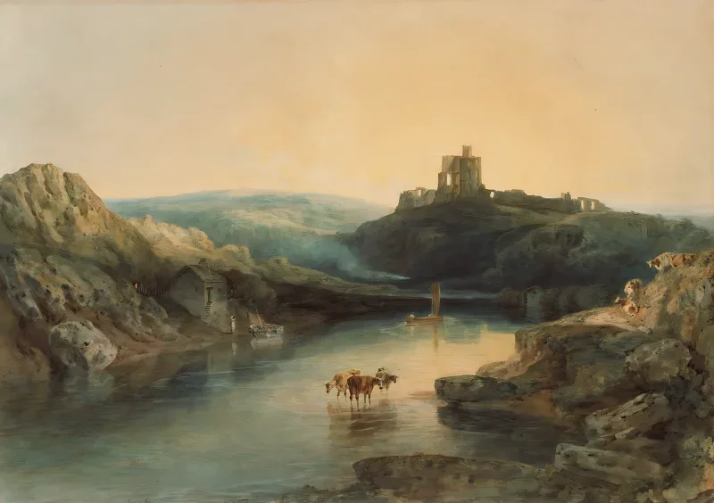 William Turner | Norham Castle Morgen - 1797 | Indrammet kunsttryk | Romantic | formida