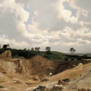 William Turner | Kiesgrube auf dem Shotover Hill, in der Nähe von Oxford - 1818 | Gerahmter Kunstdruck | Romantik | formida