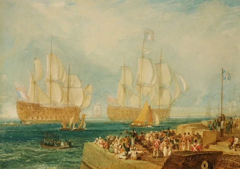 William Turner | Plymouth Havn, få priser - 1805 | Indrammet kunsttryk | Romantic | formida