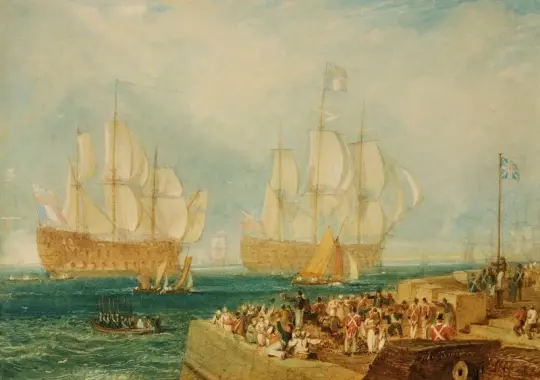 William Turner | Plymouth Havn, få priser - 1805 | Indrammet kunsttryk | Romantic | formida