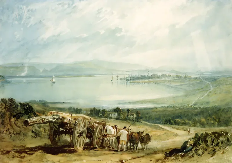 William Turner | Dorset med Corfe Castle i det fjerne - 1811 | Indrammet kunsttryk | Romantic | formida
