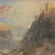 William Turner | Rheinfels med udsigt til Katz og Gourhausen - 1817 | Indrammet kunsttryk | Romantic | formida
