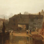 William Turner | Saltash med vandfærgen, Cornwall - 1811 | Indrammet kunsttryk | Romantic | formida