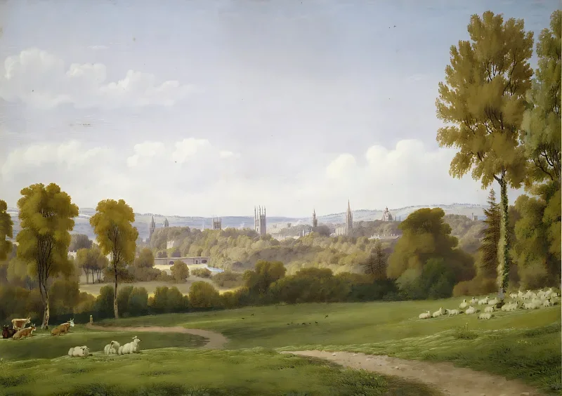 William Turner | Udsigt over Oxford fra Headington - 1830 | Indrammet kunsttryk | Romantic | formida