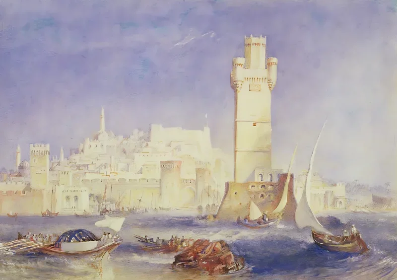 William Turner | Rhodos - 1823 | Indrammet kunsttryk | Romantic | formida