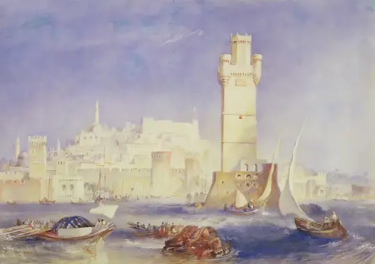 William Turner | Rhodos - 1823 | Indrammet kunsttryk | Romantic | formida