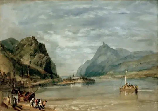 William Turner | Rolandseck, Nonnenwerth und Drachenfels - 1817 | Gerahmter Kunstdruck | Romantik | formida