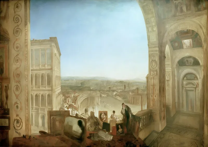 William Turner | Rom, set fra Vatikanet - 1819 | Indrammet kunsttryk | Romantic | formida