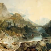 William Turner | Rosthwaite-broen, Borrowdale - 1802 | Indrammet kunsttryk | Romantic | formida