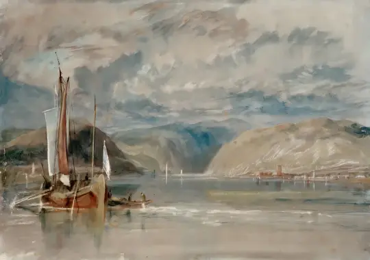 William Turner | Rüdesheim, Blick auf das Binger Loch - 1817 | Gerahmter Kunstdruck | Romantik | formida