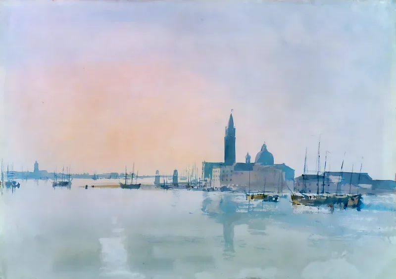 William Turner | San Giorgio Maggiore fra Dogana - 1819 | Indrammet kunsttryk | Romantic | formida