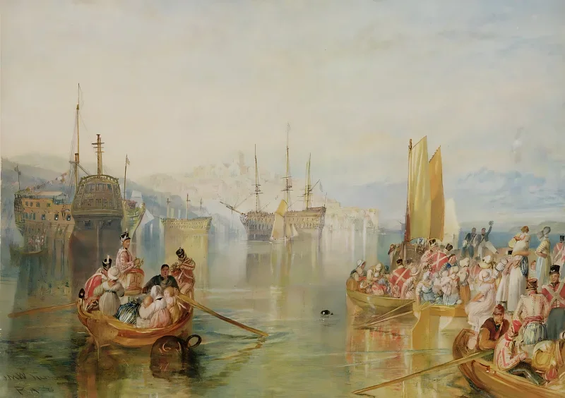 William Turner | Saltash, Cornwall - 1825 | Gerahmter Kunstdruck | Romantik | formida