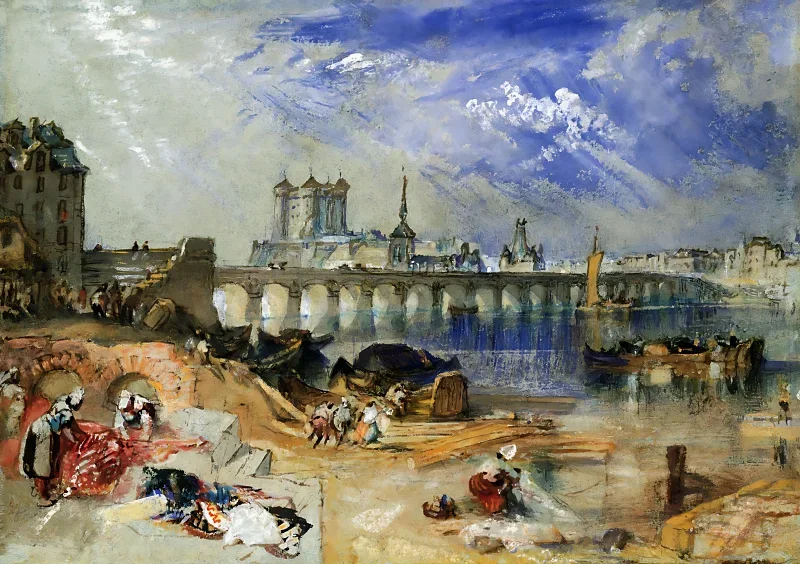 William Turner | Saumur - 1830 | Indrammet kunsttryk | Romantic | formida