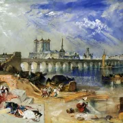 William Turner | Saumur - 1830 | Indrammet kunsttryk | Romantic | formida