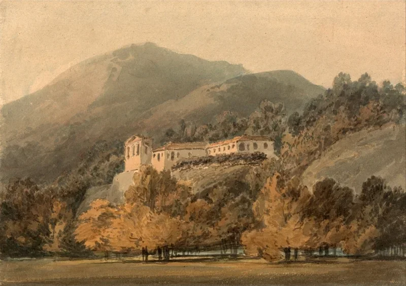 William Turner | Santa Lucia, ein Kloster in der Nähe von Caserta – 1795 | Gerahmter Kunstdruck | Romantik | formida
