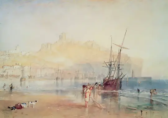 William Turner | Scarborough - 1825 | Indrammet kunsttryk | Romantic | formida